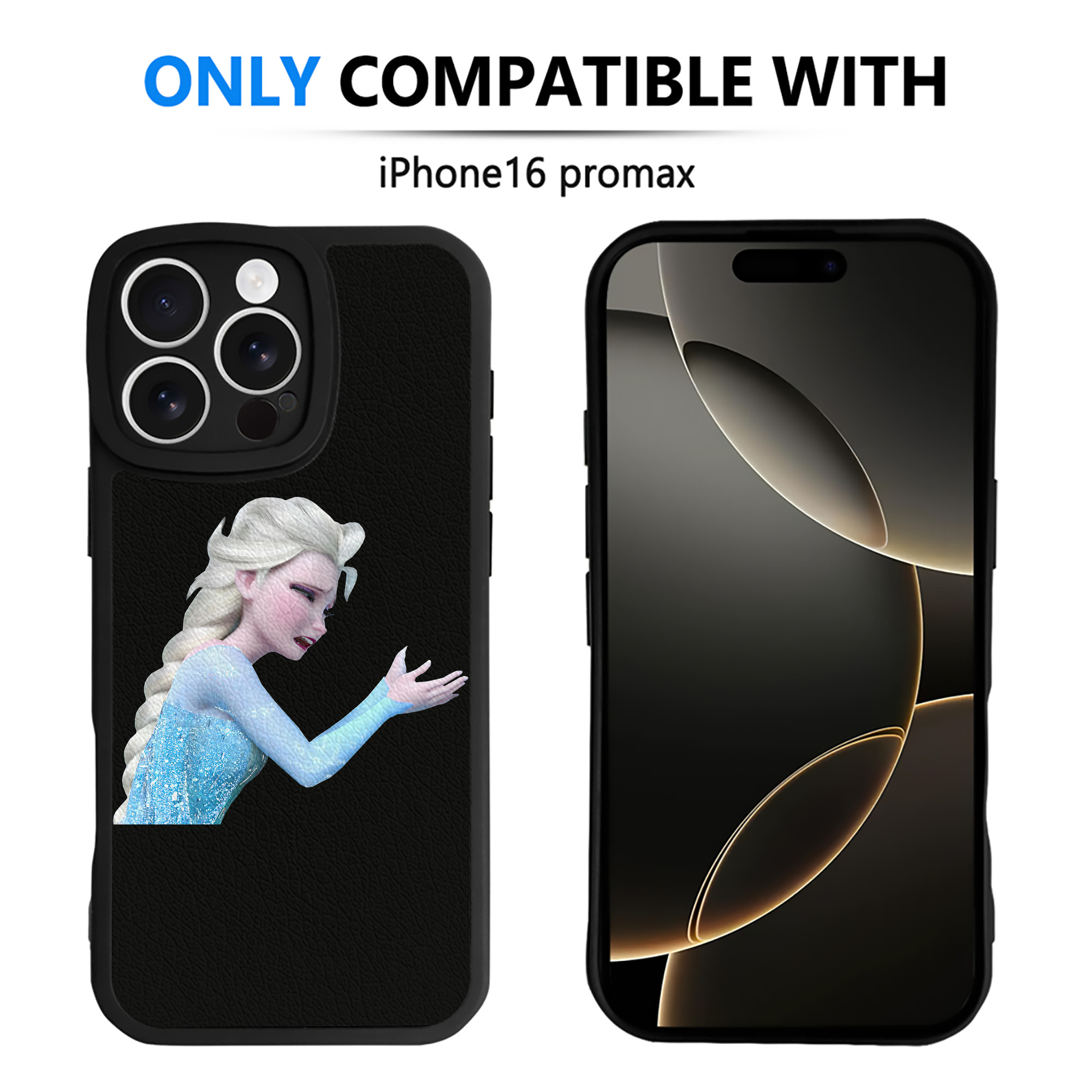 （画像用） アナと雪の女王 アンナ エルサ Frozen Anna Elsa 【iPhone 16シリーズ対応】シリコンスマホケース（レザー調） 材質：シリコン